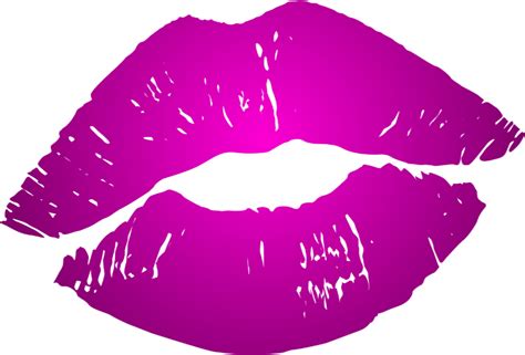 Download Neon Pink Lips Kiss Kuss Mund Transparent Background