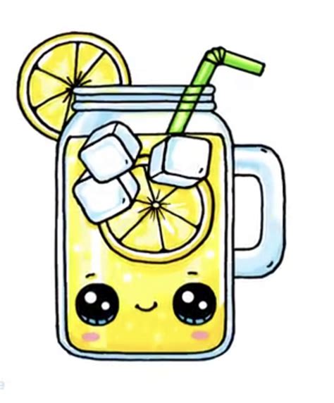 How To Draw A Lemonade This Tutorial Shows The Sketching And Drawing Steps From Start To Finish