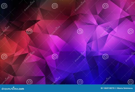 Dark Blue Red Vector Abstract Polygonal Background Stock Vector