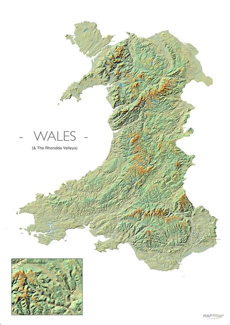 Maphigh Etsy In 2023 Wales Map Topography Map Welsh Map