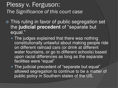 Plessy, acting on behalf of a committee that had been formed to challenge jim crow laws, intentionally broke the law in order to initiate a case. PPT - Plessy v. Ferguson and Brown V. Board of Education PowerPoint Presentation - ID:5329465