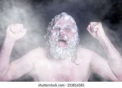 Russian Extreme Naked Man Snow Frozen Stock Photo Edit Now