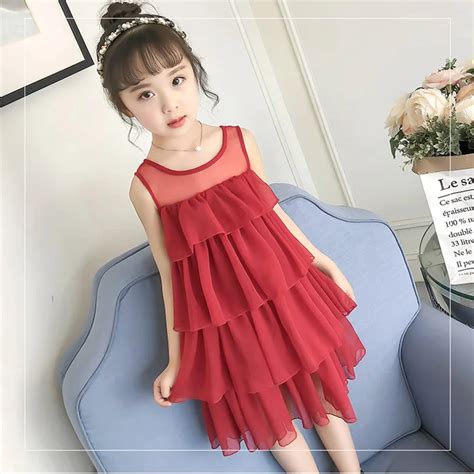 Beigele Cake Dress Cute Sleeveless Little Girls Tutu Summer Dress 2018