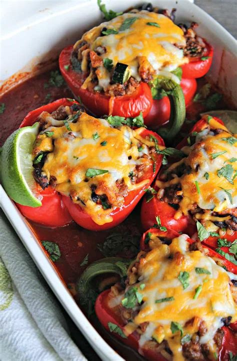 mexican stuffed peppers ~ healthy mexican food ~ a gouda life