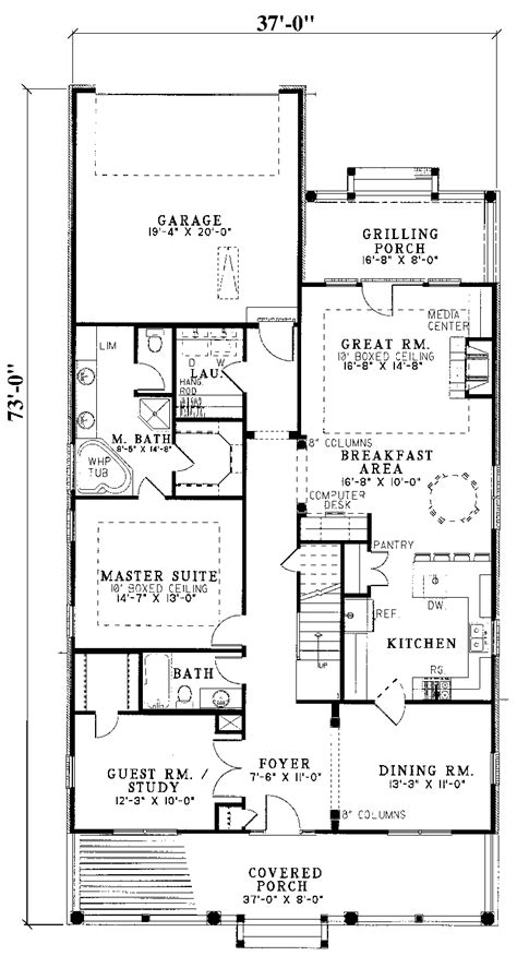 Narrow lot house plans are designed to work in urban or coastal settings where space is a premium. Home Plans For Narrow Lots | Smalltowndjs.com