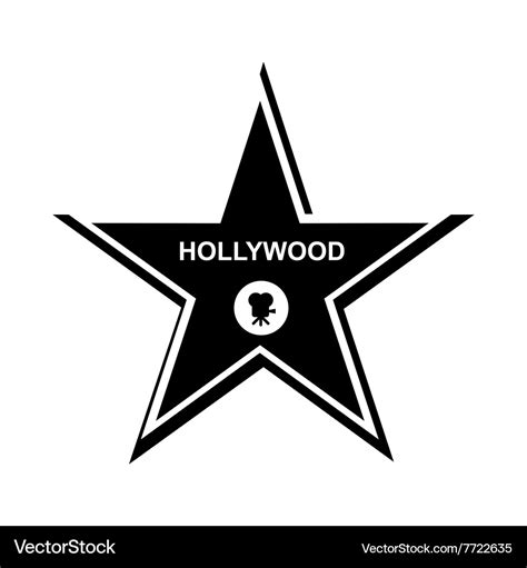 Hollywood Star Icon Simple Style Royalty Free Vector Image