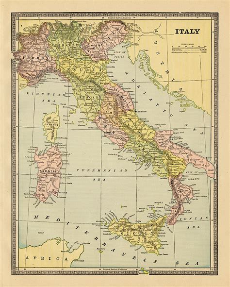 Antique Map Of Italy S Photograph By Roberto Adrian