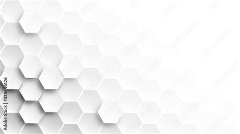 Abstract Hexagon Wallpaper White Background 3d Vector Illustration