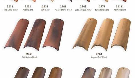 roof tile color chart