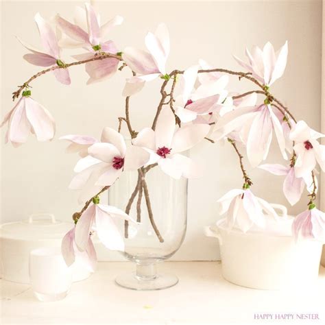 Paper Flower Tutorial Magnolia Flowers Happy Happy Nester
