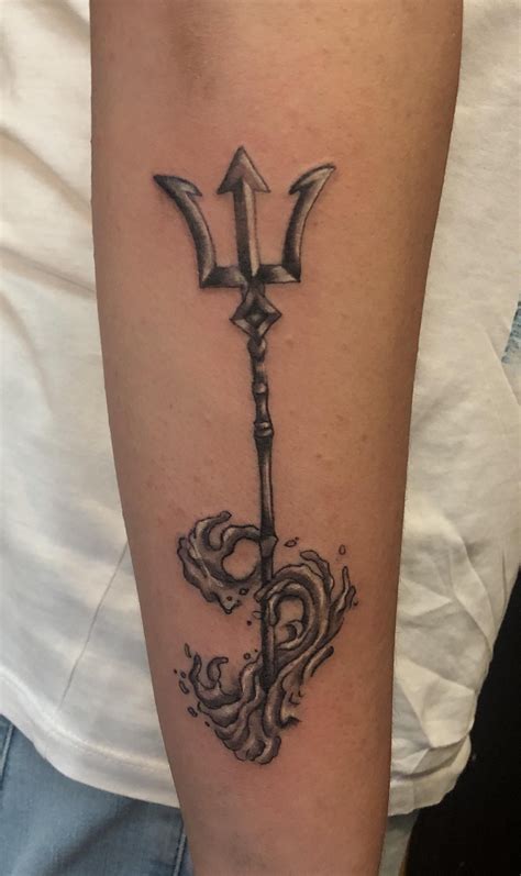 My First Tattoo Poseidon S Trident IzmirTurkey Trident Tattoo Tattoos Tasteful Tattoos