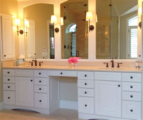Get free shipping on qualified 48 inch vanities bathroom vanities with tops or buy online pick up in store today in the bath department. LJ Designs: Master Bath Vanity, Framed Mirror, arched mirror detail, double vanity, knee space ...