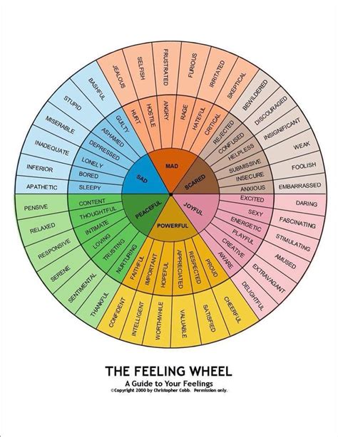 Feelings Wheel Feelings Wheel Emotions Wheel Emotional Resilience