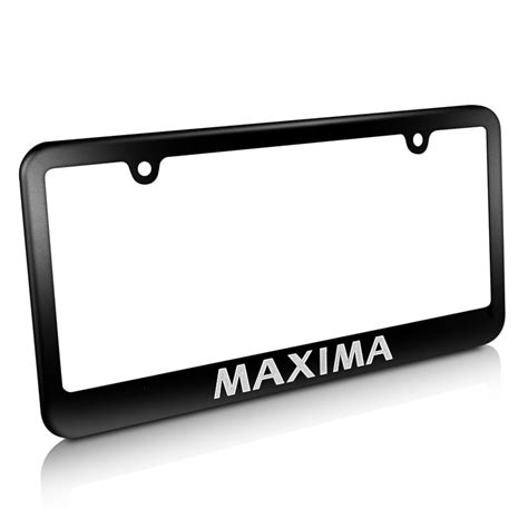 Nissan Maxima Matte Black Metal License Plate Frame