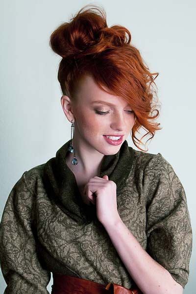 Heres How To Get This Messy High Bun Hair Styles Redhead Beauty