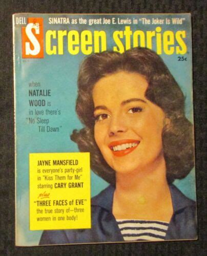 1957 Oct Screen Stories Dell Magazine Vgfn 50 Natalie Wood Jayne