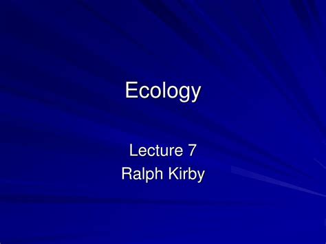 Ppt Ecology Powerpoint Presentation Free Download Id36195
