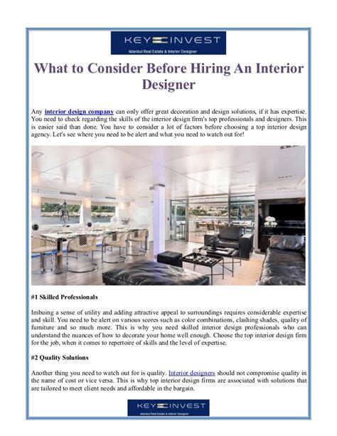 What To Consider Before Hiring An Interior Designer