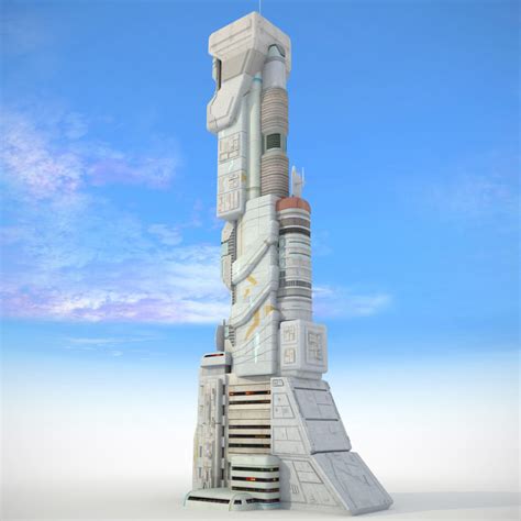 Sci Fi Futuristic Building Max