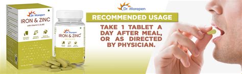 Dr Morepen Iron And Zinc Tablets Enriched With Vitamin C And B12