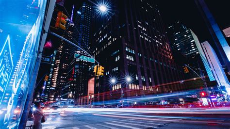 1920x1080 New York City Street Long Exposure Laptop Full Hd 1080p Hd 4k