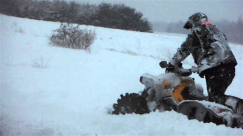 Can Am Renegade 1000 31 Outlaws Drift Busting In 5 Feet Of Snow Youtube
