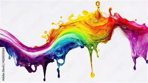 Rainbow Color Paint Splash Wallpaper Background Stock Illustration