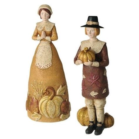 Thanksgiving Pilgrim Figurines Fall Decor Thanksgiving Pilgrims
