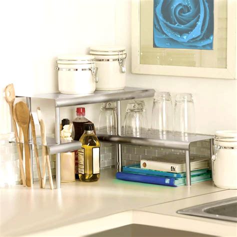 The 3 tier corner shelving rack is perfect for organizing any kitchen counter, bathroom or closet with its compact and convenient design. 34 Best Kitchen Countertop Organizing Ideas for 2021