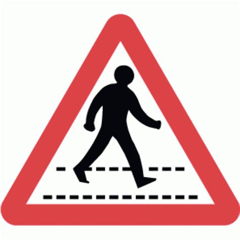 Zebra Crossing Ahead Road Sign Dot 544