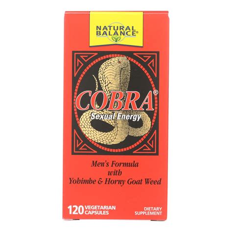 natural balance cobra sexual energy 120 vegetarian capsules ebay