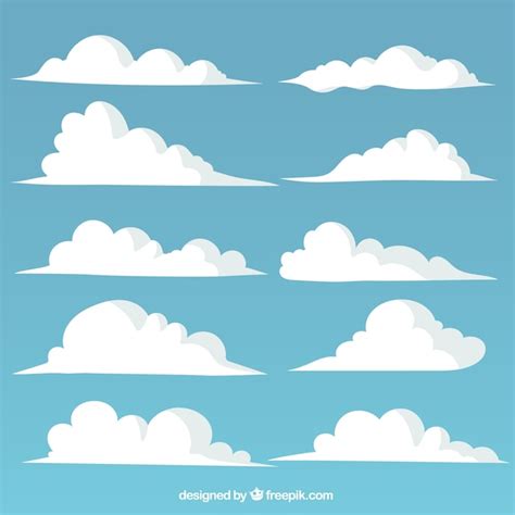 Premium Vector Flat Clouds With Great Designs