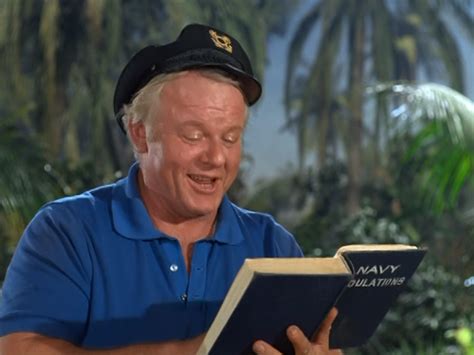 Alan Hale Jr As Skipper In Gilligans Island Reading Navy