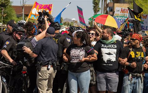 lgbt protesters clash with phoenix police at pride parade cronkite news