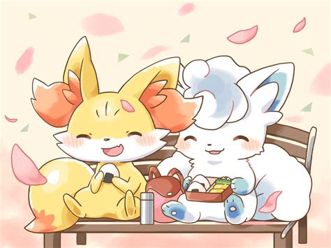 Alolan Vulpix And Fennekin Pokemon Drawn By Kanamaple926 Danbooru