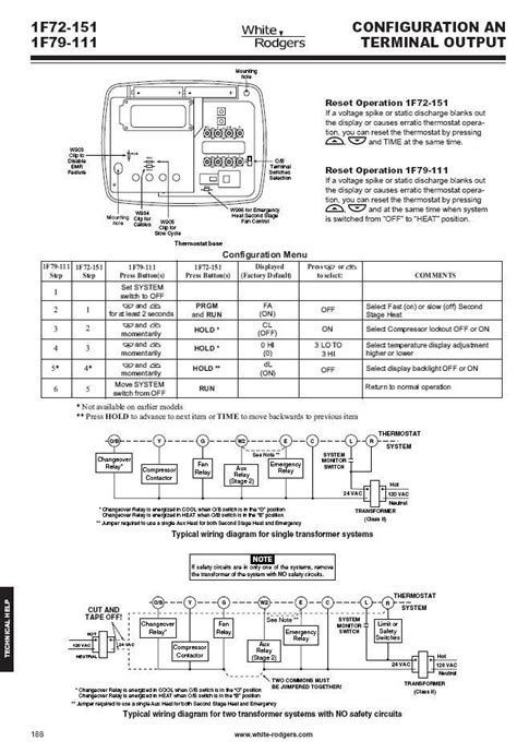 Heat pump with optional mfad, crv & erv ventilation packaging with programmable thermostat (recommended). White Rodgers Wiring Diagram - Wiring Diagram And Schematic Diagram Images
