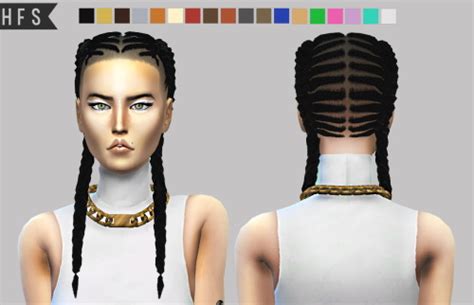 Sims 4 Hairs ~ Haut Fashion Sims Braided Braids Hairstyle
