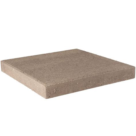 Pavestone 16 In X 16 In Pecan Concrete Step Stone 72624 The Home Depot