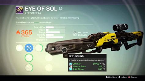 Destiny Eye Of Sol Trials Of Osiris Sniper Rifle Showcase Youtube