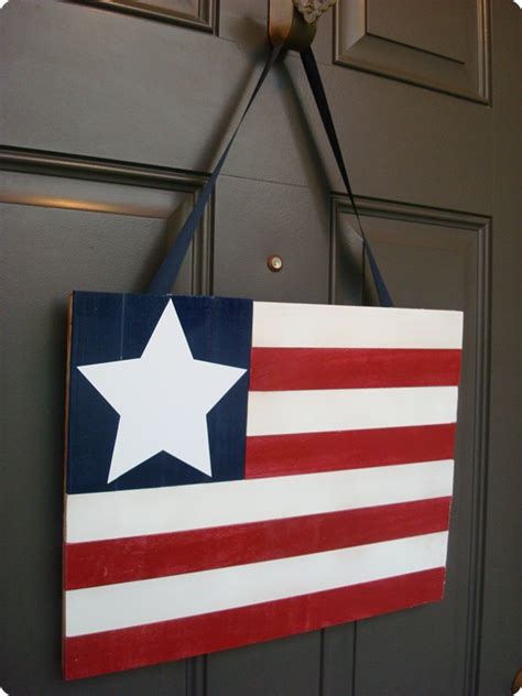 Shop wayfair for the best wooden american flag wall art. Red, white and blue door decor! from Thrifty Decor Chick