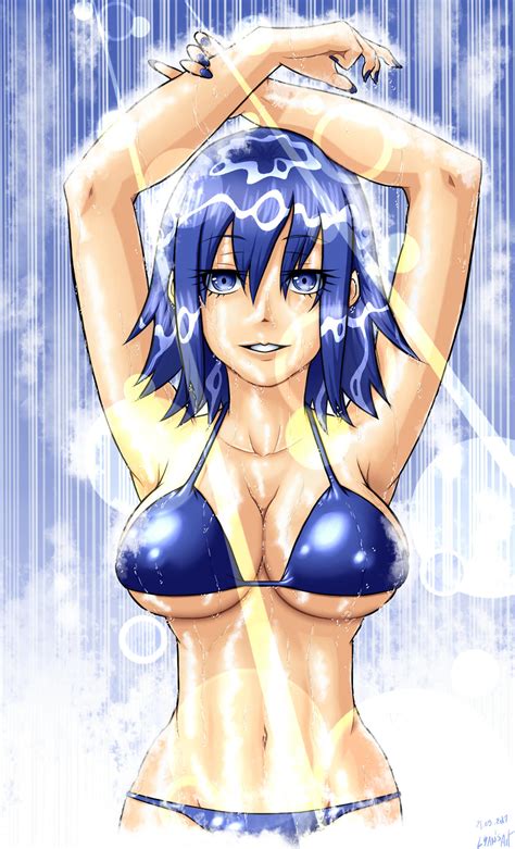 Under Waterfall Juvia Bikini Version By Lyan S Art On Deviantart My