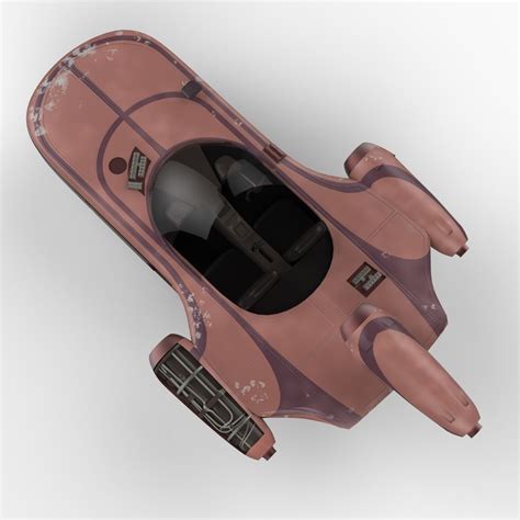 Star Wars Landspeeder D Model C D Xsi Obj Max Ma Lwo Ds