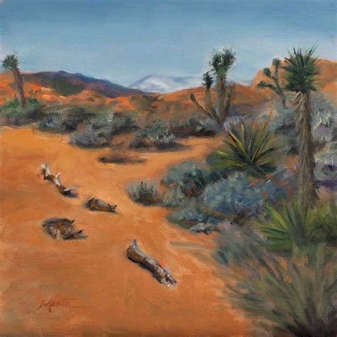 Joshua Tree Vista Oil On Panel In Desertscape Paintings