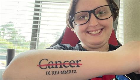 Nasopharyngeal Cancer Survivor Why I Got A Cancer Strikethrough Tattoo Md Anderson Cancer Center