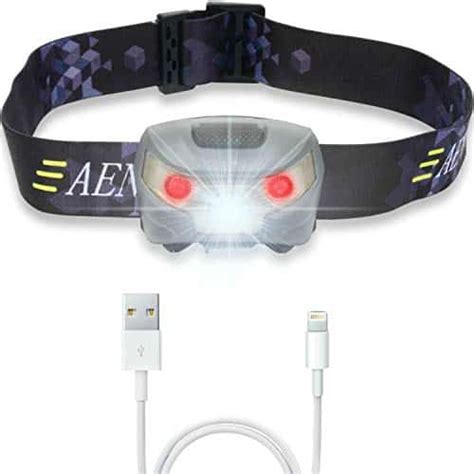 Usb Rechargeable Led Head Torch Super Bright Waterproof Lightweight