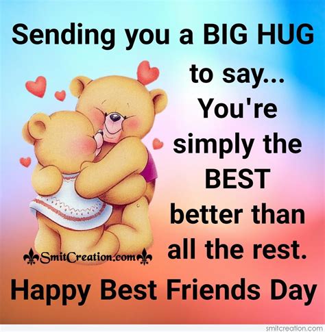 Sending Big Hugs On Best Friends Day