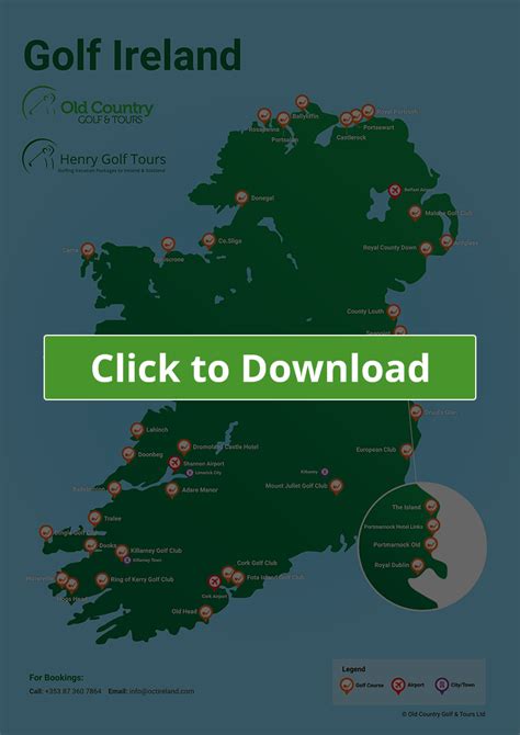 Gesund Monster Schlange Ireland Golf Map Gipfel Leichtsinnig Text