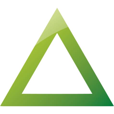 Web 2 Green Triangle Outline Icon Free Web 2 Green Shape Icons Web