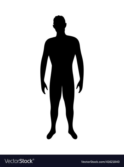 Silhouette Man Standing Royalty Free Vector Image