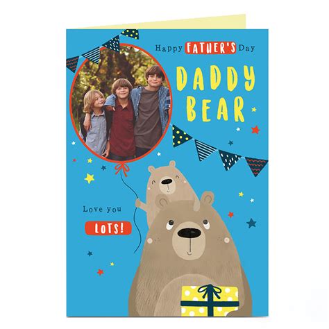 buy photo father s day card daddy bear for gbp 1 79 card factory uk